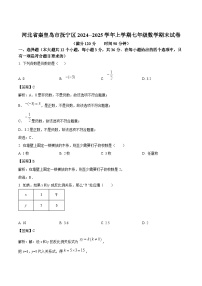 河北省秦皇岛市抚宁区2024-2025学年七年级上学期期末数学试卷 (含解析)