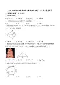 吉林省吉林市蛟河市2023-2024学年八年级上学期期末考试数学试卷(含解析)