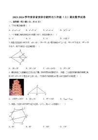 吉林省吉林市蛟河市2023-2024学年八年级上学期期末考试数学试卷(含解析)