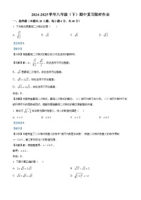 安徽省合肥市第四十五中学2024-2025学年八年级下学期 数学期中测试卷（含解析）