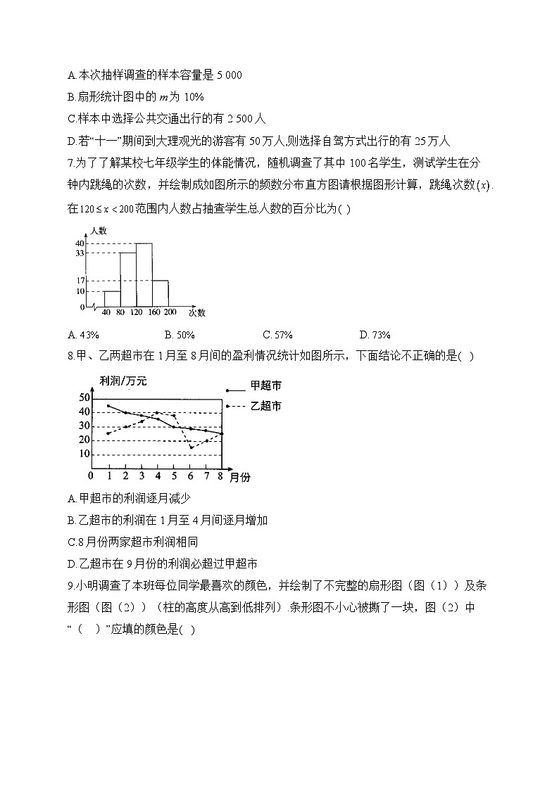 中考数学高频考点专项练习:专题20 考点46 统计图表及其应用及答案第3页