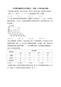 中考数学高频考点专项练习：专题20 统计综合训练 (1)及答案