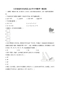 江苏省扬州市宝应县2025年中考数学一模试卷(含解析)