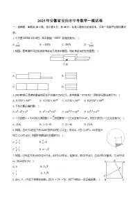 2025年安徽省安庆市中考数学一模试卷（含答案）