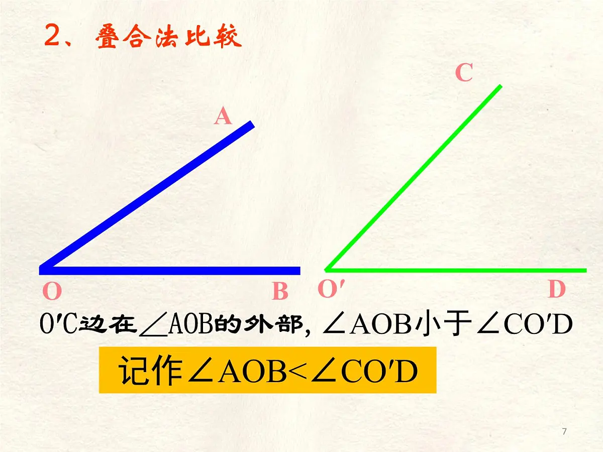 4.2 课时2 角的比较 课件 数学北师大版(2024)七年级上册第7页