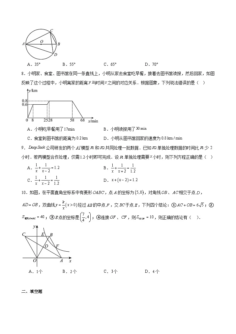 长沙市怡海中学2025届九年级下学期入学考试数学试卷(含解析)第2页