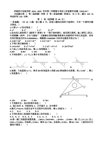 2024—2025年济南天桥区泺口实验学校第二学期七年级数学期中考试试题（含答案）