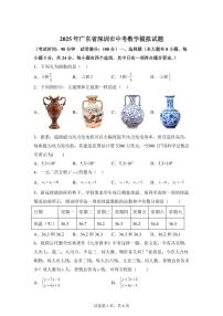 2024-2025学年 广东省深圳市罗湖区部分学校中考数学二模试题（含答案）