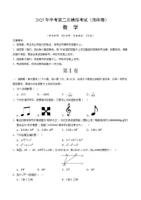 2025年中考第二次模拟考试卷：数学（海南卷）（考试版）