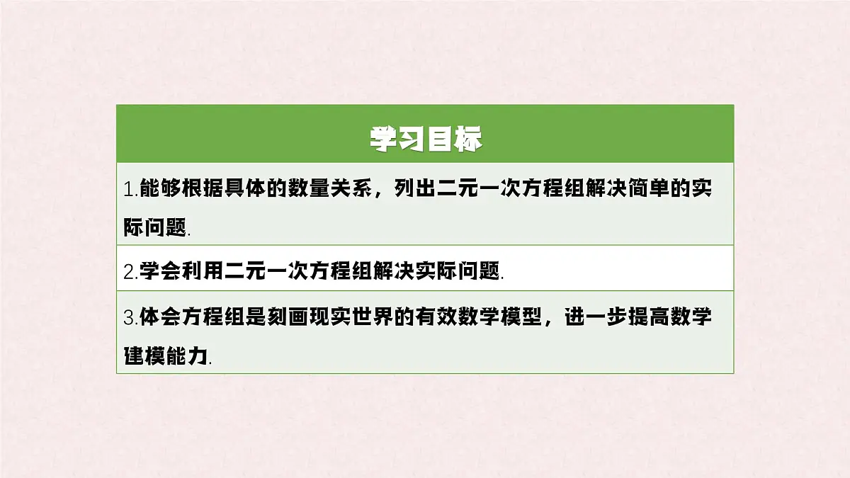 6.2 二元一次方程组的解法 课时3—实际问题 -课件 华东师大版(2024)数学七年级下册第2页