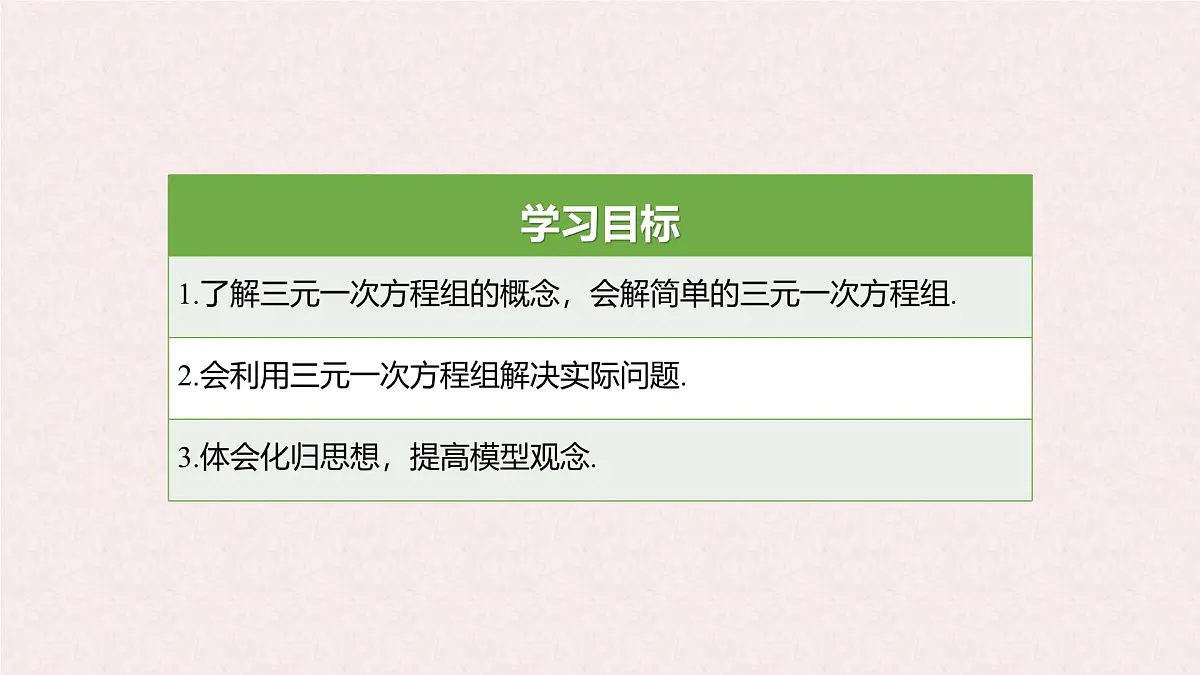 6.3 三元一次方程组及其解法 -课件 华东师大版(2024)数学七年级下册第2页