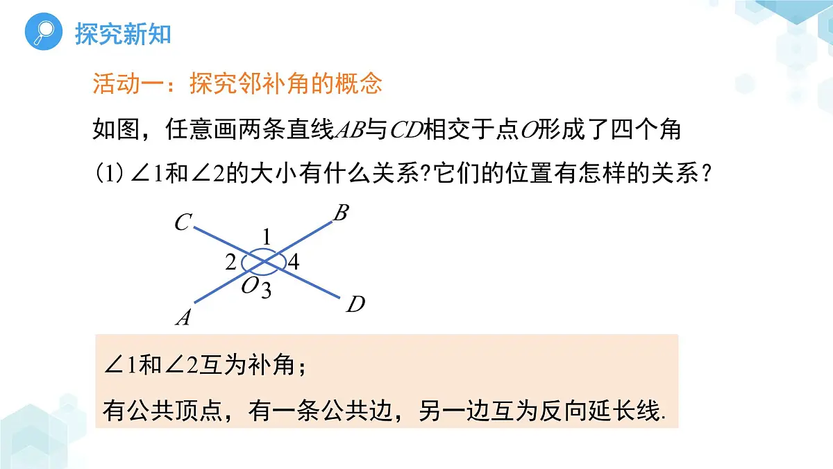 8.1相交线第1课时 课件 数学青岛版(2024)七年级下册第8页