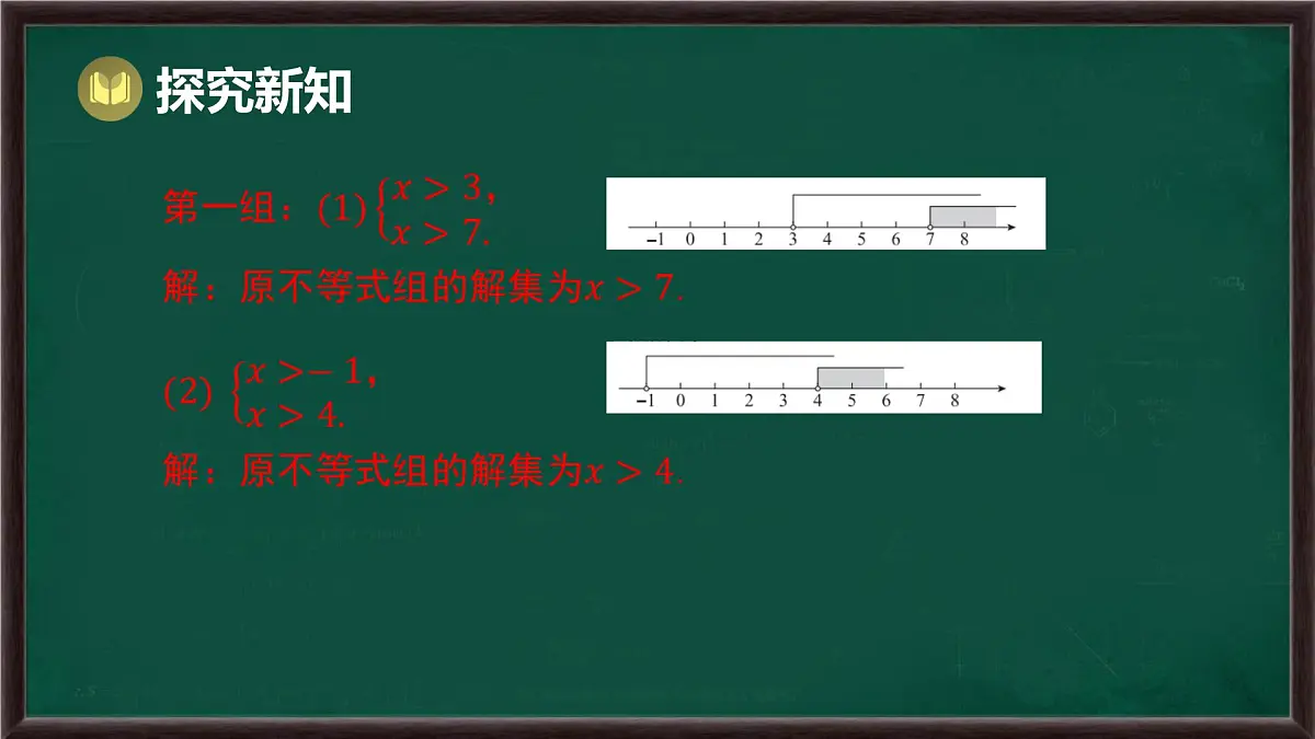 7.3 一元一次不等式组 第2课时 解稍复杂的一元一次不等式组(课件)-2024-2025学年沪科版(2024)七年级数学下册第8页