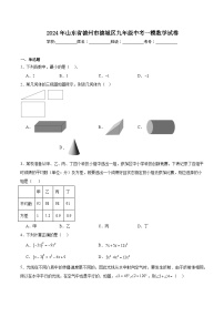 山东省德州市德城区2024届九年级下学期中考第一次练兵考试数学试卷(含解析)