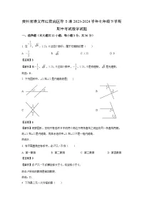 贵州省遵义市红花岗区等5地2023-2024学年七年级下学期期中考试数学试卷（解析版）