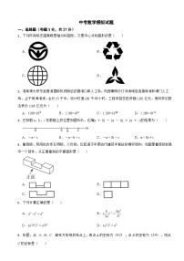 2025年山东省青岛市中考数学模拟试题附答案