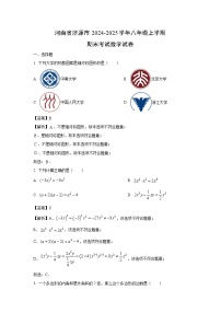 河南省济源市2024-2025学年八年级上学期期末考试数学试卷（解析版）