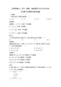 江苏省昆山、太仓、常熟、张家港市2023-2024学年七年级下学期期中数学试卷（解析版）