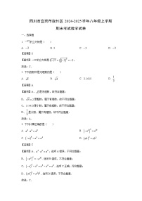 四川省宜宾市叙州区2024-2025学年八年级上学期期末考试数学试卷(解析版)