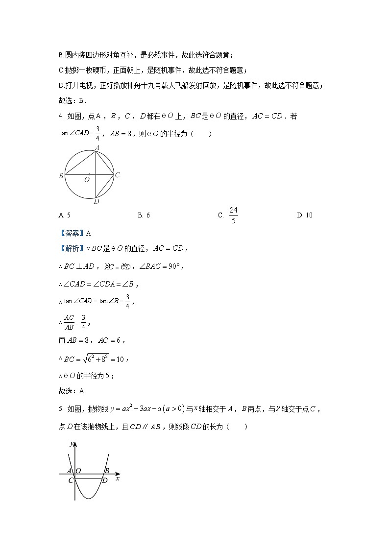 江西省赣州市大余县部分学校联考2024-2025学年九年级下学期3月月考数学试卷(解析版)第2页
