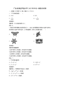广东省清远市连州市2025年中考一模数学试卷（解析版）