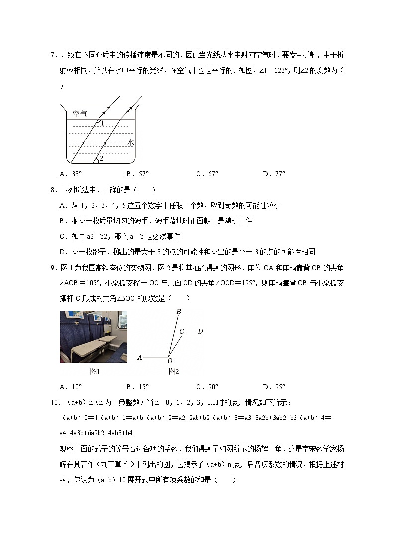 山东省枣庄市2024-2025学年下学期七年级数学期中模拟检测试题(附答案)第2页