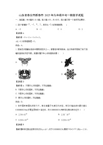 山东省泰安市新泰市2025年九年级中考一模数学试题（解析版）
