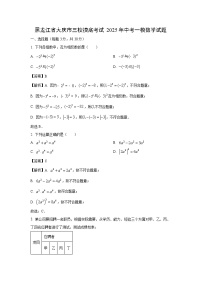 黑龙江省大庆市三校摸底考试2025年中考一模数学试题（解析版）