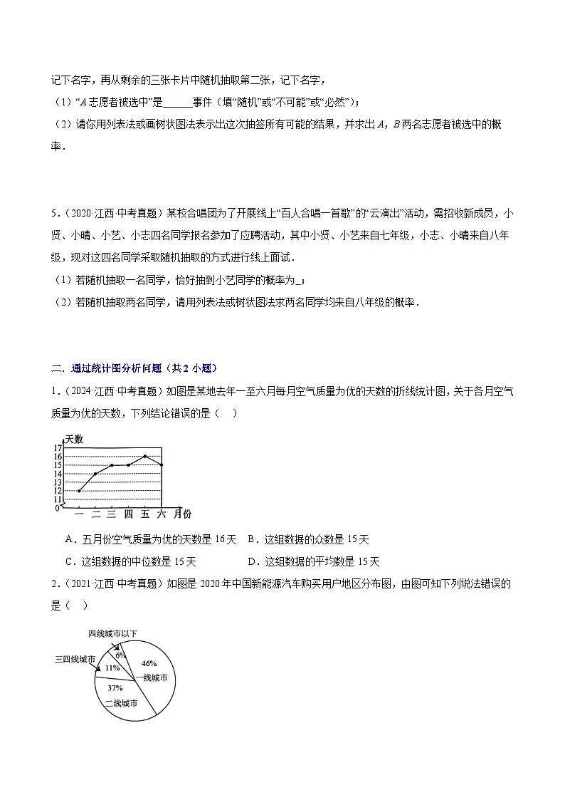 专题12 概率与统计(5年真题4个考点+1年模拟4个考点)原卷版第2页