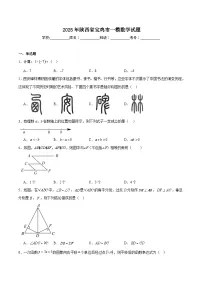 陕西省宝鸡市2025届九年级下学期中考一模数学试卷(含解析)