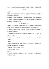 2024-2025学年山东济南高新区七年级上册数学期中试卷及答案