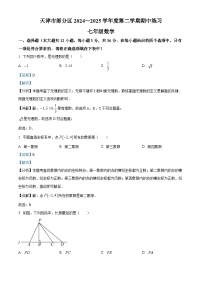 天津市部分区2024-2025学年七年级下学期期中考试 数学试题(含解析)
