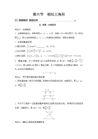 2025年中考数学总复习讲义(山东专用)26 第一部分 第四章 第六节 相似三角形(无答案)