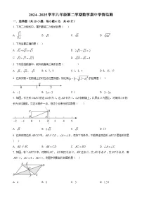 安徽省淮南市2024-2025学年八年级下学期4月期中考试数学试题（原卷版+解析版）