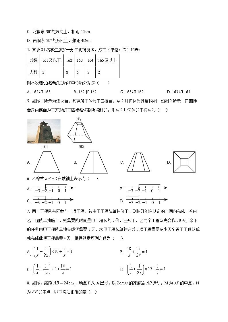 2025届宁夏中考数学仿真模拟检测试卷(二模)含答案第2页