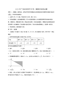 2025年广东省深圳市中考一模数学检测试题（含答案）