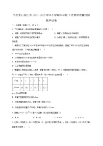 河北省石家庄市2024-2025学年下学期八年级三月教学质量检测数学试卷（含答案）