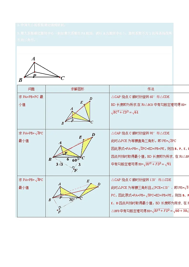 2025年中考数学压轴专题汇编(江苏专用)压轴专题10费马点模型(解析版)第3页