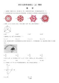 2022北京丰台初三（上）期末数学试卷（含答案）