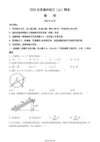 2023北京通州初三（上）期末数学试卷（含答案）