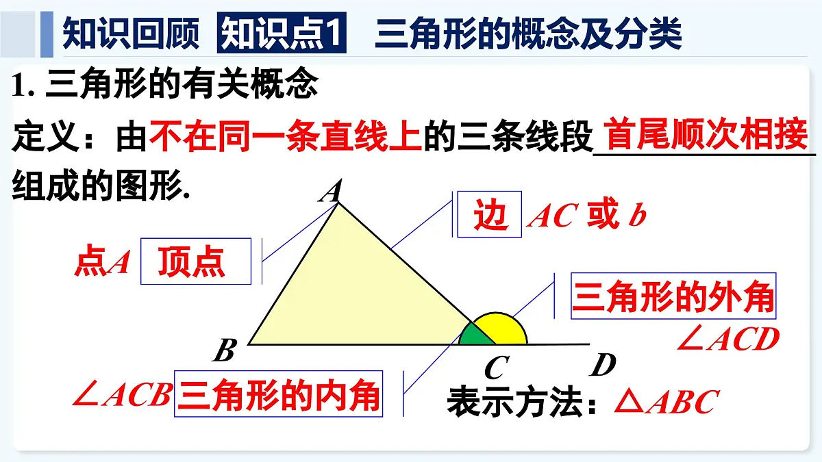 人教版(2024)数学 八年级上册 第十三章 三角形 本章小结(课件)第3页