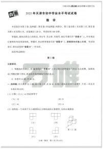 2025《万唯中考•天津黑白卷》数学白卷