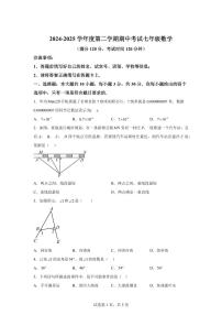 广东省茂名市电白区七年级下学期期中考试数学检测试题（含答案）