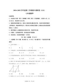 陕西省西安市西咸新区部分学校七年级下学期期中数学检测试题（含答案）