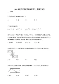 2025届江苏省宿迁市宿城区中考一模数学试卷（附解析）
