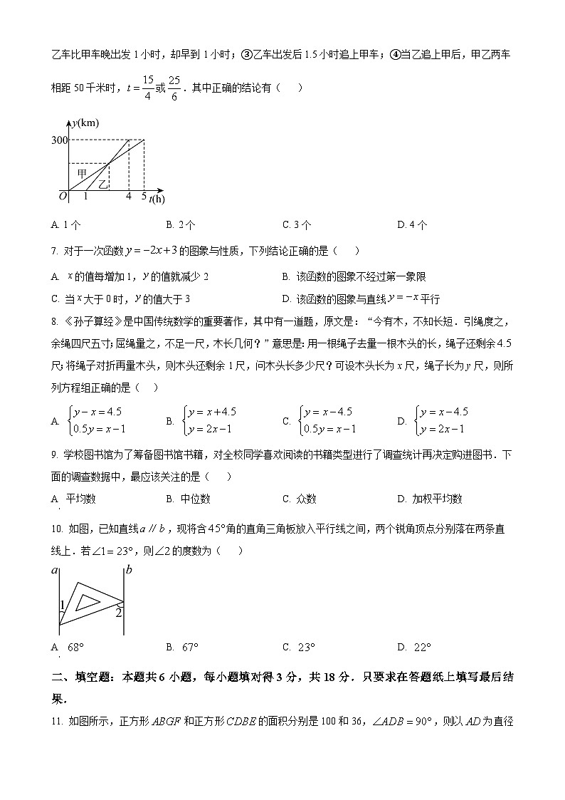 山东省枣庄市峄城区2024-2025学年八年级上学期期末考试数学试题(原卷版+解析版)第2页