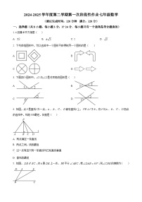 陕西省安康市2024-2025学年七年级下学期3月月考数学试题(原卷版+解析版)
