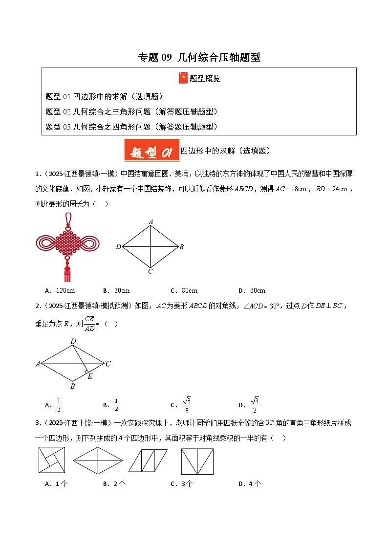 专题09 几何综合压轴题型(原卷版)第1页