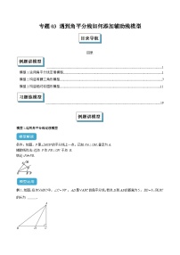 专题03 遇到角平分线如何添加辅助线-2025年中考数学二轮专题（江西专用）(原卷版+解析版)
