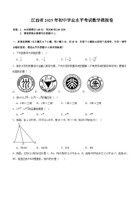 2025年中考押题预测卷：数学（江西卷）（考试版）